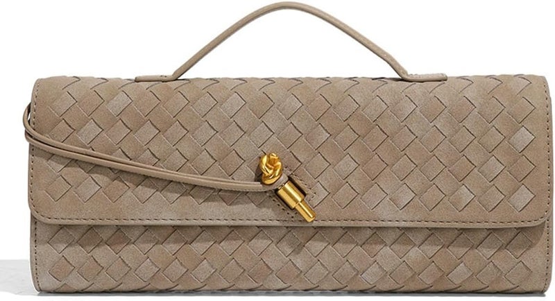 Upbull Trendy Woven Evening Clutch Purses Women Underarm Shoulder Handbag Cute Satchels Crossbody Purse PU Leather Wallet - Image 1